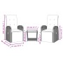 Set comedor de jardín 3 piezas con cojines ratán sintético gris de , Conjuntos de jardín - Ref: Foro24-3277608, Precio: 351,0...
