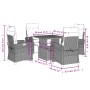 Set comedor de jardín 5 piezas con cojines ratán sintético gris de , Conjuntos de jardín - Ref: Foro24-3277400, Precio: 624,0...