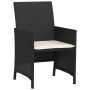 Mesita y sillas con cojines 3 piezas ratán sintético negro de , Conjuntos de jardín - Ref: Foro24-365124, Precio: 189,43 €, D...