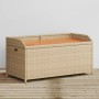 Banco con almacenaje acacia ratán PE beige mezcla 100x50x52 cm de , Bancos de jardín - Ref: Foro24-365951, Precio: 132,30 €, ...
