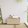 Banco con almacenaje acacia ratán PE beige mezcla 100x50x52 cm de , Bancos de jardín - Ref: Foro24-365951, Precio: 132,30 €, ...
