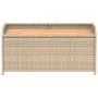 Banco con almacenaje acacia ratán PE beige mezcla 100x50x52 cm de , Bancos de jardín - Ref: Foro24-365951, Precio: 153,08 €, ...