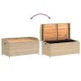 Banco con almacenaje acacia ratán PE beige mezcla 100x50x52 cm de , Bancos de jardín - Ref: Foro24-365951, Precio: 153,08 €, ...