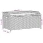 Banco con almacenaje acacia ratán PE beige mezcla 100x50x52 cm de , Bancos de jardín - Ref: Foro24-365951, Precio: 153,08 €, ...