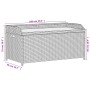 Banco con almacenaje acacia ratán PE beige mezcla 100x50x52 cm de , Bancos de jardín - Ref: Foro24-365951, Precio: 132,30 €, ...