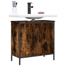 Armario lavabo baño madera ingeniería roble ahumado 60x30x60 cm de , Tocadores - Ref: Foro24-842448, Precio: 63,07 €, Descuen...