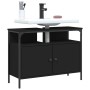Armario para lavabo de baño madera ingeniería negro 80x30x60 cm de , Tocadores - Ref: Foro24-842441, Precio: 69,77 €, Descuen...