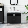 Armario para lavabo de baño madera ingeniería negro 80x30x60 cm de , Tocadores - Ref: Foro24-842441, Precio: 69,77 €, Descuen...