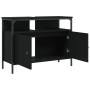 Armario para lavabo de baño madera ingeniería negro 80x30x60 cm de , Tocadores - Ref: Foro24-842441, Precio: 69,77 €, Descuen...