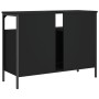 Armario para lavabo de baño madera ingeniería negro 80x30x60 cm de , Tocadores - Ref: Foro24-842441, Precio: 69,77 €, Descuen...
