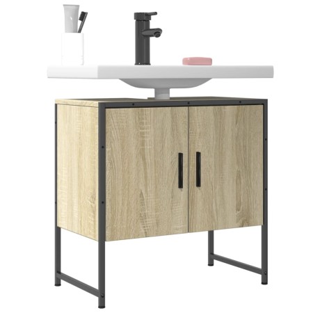 Armario lavabo baño madera ingeniería roble Sonoma 60x33x60 cm de , Tocadores - Ref: Foro24-842457, Precio: 47,89 €, Descuent...