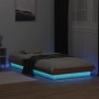 Estructura de cama LED madera maciza pino marrón cera 90x190 cm de , Camas y somieres - Ref: Foro24-844420, Precio: 105,61 €,...