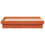 Estructura de cama LED madera maciza pino marrón cera 135x190cm de , Camas y somieres - Ref: Foro24-844422, Precio: 133,67 €,...