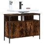 Armario lavabo baño madera ingeniería roble ahumado 80x30x60 cm de , Tocadores - Ref: Foro24-842443, Precio: 55,12 €, Descuen...