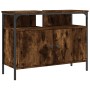 Armario lavabo baño madera ingeniería roble ahumado 80x30x60 cm de , Tocadores - Ref: Foro24-842443, Precio: 55,12 €, Descuen...