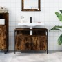 Armario lavabo baño madera ingeniería roble ahumado 80x30x60 cm de , Tocadores - Ref: Foro24-842443, Precio: 55,12 €, Descuen...