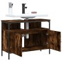 Armario lavabo baño madera ingeniería roble ahumado 80x30x60 cm de , Tocadores - Ref: Foro24-842443, Precio: 55,12 €, Descuen...