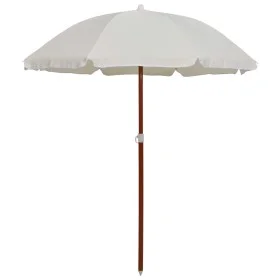 Sombrilla con palo de acero color arena 180 cm de vidaXL, Sombrillas - Ref: Foro24-47798, Precio: 26,22 €, Descuento: %