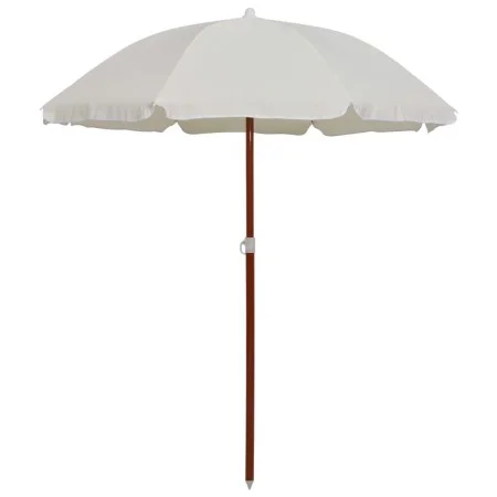 Sombrilla con palo de acero color arena 180 cm de vidaXL, Sombrillas - Ref: Foro24-47798, Precio: 26,22 €, Descuento: %
