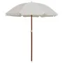 Sombrilla con palo de acero color arena 180 cm de vidaXL, Sombrillas - Ref: Foro24-47798, Precio: 26,22 €, Descuento: %