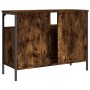 Armario lavabo baño madera ingeniería roble ahumado 80x30x60 cm de , Tocadores - Ref: Foro24-842443, Precio: 55,12 €, Descuen...