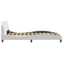 Estructura de cama cabecero cuero sintético blanco 140x190 cm de , Camas y somieres - Ref: Foro24-373179, Precio: 184,46 €, D...