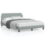 Estructura de cama con cabecero terciopelo gris claro 140x190cm de , Camas y somieres - Ref: Foro24-373172, Precio: 150,20 €,...