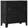 Baúl de almacenaje industrial acero negro 75x40x80 cm de vidaXL, Baúles de almacenamiento - Ref: Foro24-145358, Precio: 149,8...