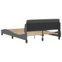 Estructura de cama con cabecero de tela gris oscuro 140x190 cm de , Camas y somieres - Ref: Foro24-373166, Precio: 173,74 €, ...