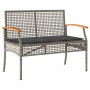 Set comedor de jardín 3 piezas con cojines ratán sintético gris de , Conjuntos de jardín - Ref: Foro24-3213575, Precio: 307,4...