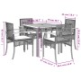 Set de muebles jardín 5 pzas con cojines ratán sintético negro de , Conjuntos de jardín - Ref: Foro24-3213561, Precio: 290,79...