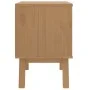 Mesita de noche OLDEN madera maciza de pino gris y marrón de , Mesitas de noche - Ref: Foro24-358583, Precio: 73,16 €, Descue...