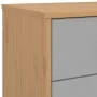 Mesita de noche OLDEN madera maciza de pino gris y marrón de , Mesitas de noche - Ref: Foro24-358583, Precio: 73,16 €, Descue...