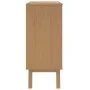 OLDEN bedside table solid brown pine wood by , Drawers - Ref: Foro24-358588, Price: 139,05 €, Discount: %