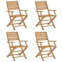 Sillas de jardín plegables 4 uds madera acacia 54,5x61,5x86,5cm de , Sillas de jardín - Ref: Foro24-365738, Precio: 172,36 €,...