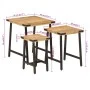 Stapelbare Couchtische 3-teilig aus massivem Mangoholz und Eisen von , Seitentische - Ref: Foro24-372735, Preis: 59,10 €, Rab...