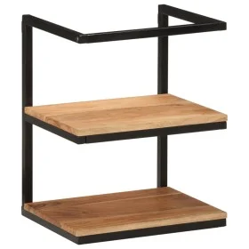 Estante de pared madera maciza de acacia y hierro 40x30x50 cm de , Muebles de baño - Ref: Foro24-372749, Precio: 49,14 €, Des...