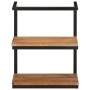 Estante de pared madera maciza de acacia y hierro 40x30x50 cm de , Muebles de baño - Ref: Foro24-372749, Precio: 66,56 €, Des...