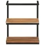 Estante de pared madera maciza de acacia y hierro 40x30x50 cm de , Muebles de baño - Ref: Foro24-372749, Precio: 49,14 €, Des...