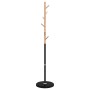 Perchero de hierro con recubrimiento en polvo negro 172 cm de , Percheros para sombreros y abrigos - Ref: Foro24-377087, Prec...