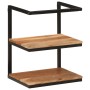 Estante de pared madera maciza de acacia y hierro 40x30x50 cm de , Muebles de baño - Ref: Foro24-372749, Precio: 66,56 €, Des...