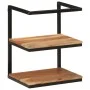 Estante de pared madera maciza de acacia y hierro 40x30x50 cm de , Muebles de baño - Ref: Foro24-372749, Precio: 49,14 €, Des...