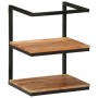 Estante de pared madera maciza de acacia y hierro 40x30x50 cm de , Muebles de baño - Ref: Foro24-372749, Precio: 66,56 €, Des...