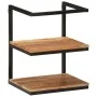 Estante de pared madera maciza de acacia y hierro 40x30x50 cm de , Muebles de baño - Ref: Foro24-372749, Precio: 49,14 €, Des...