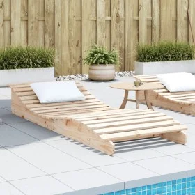 Tumbona de madera maciza de pino 205x80x31,5 cm de , Tumbonas - Ref: Foro24-832584, Precio: 121,48 €, Descuento: %