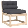 Sofá de jardín con cojines madera maciza de pino de , Sofás de exterior - Ref: Foro24-844689, Precio: 72,37 €, Descuento: %