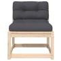 Sofá de jardín con cojines madera maciza de pino de , Sofás de exterior - Ref: Foro24-844689, Precio: 72,37 €, Descuento: %