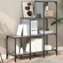 Estantería madera ingeniería y metal gris Sonoma 92x30x102 cm de , Librerías y estanterías - Ref: Foro24-845439, Precio: 65,0...