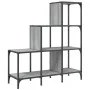 Estantería madera ingeniería y metal gris Sonoma 92x30x102 cm de , Librerías y estanterías - Ref: Foro24-845439, Precio: 65,0...