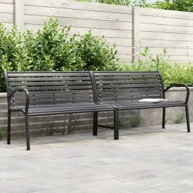 Banco de jardín doble de acero y WPC 231 cm de , Bancos de jardín - Ref: Foro24-366538, Precio: 295,01 €, Descuento: %